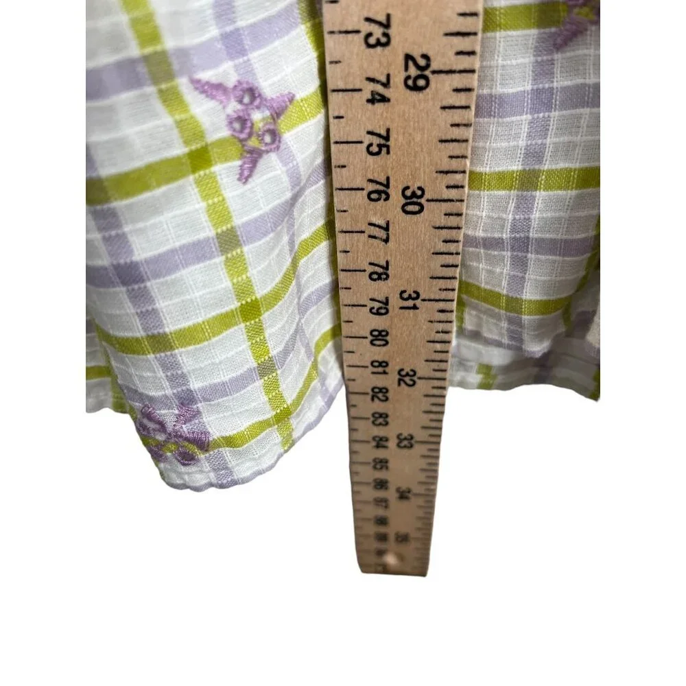 Zara Women’s Checkered Draped Mini Dress Balloon‎ Sleeve Floral sz M